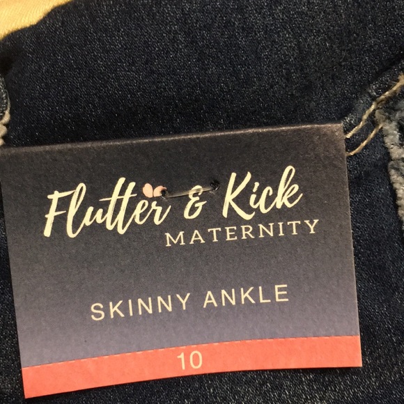 Flutter and Kick Maternity Skinny Ankle Jeans NWT - Picture 4 of 7